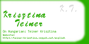 krisztina teiner business card